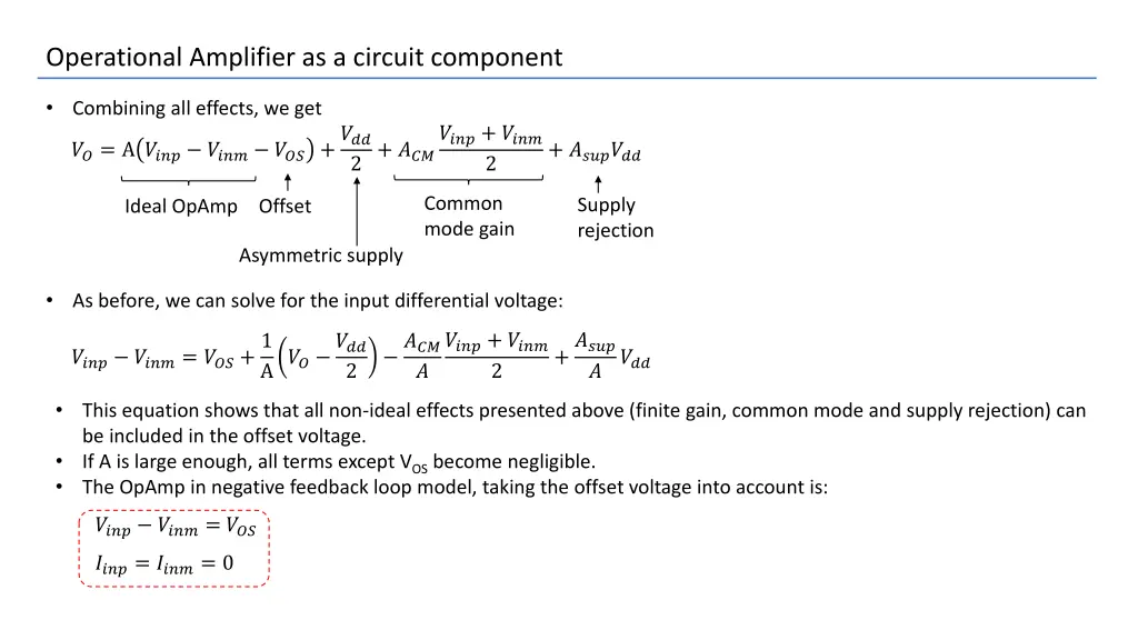 operational amplifier as a circuit component 14