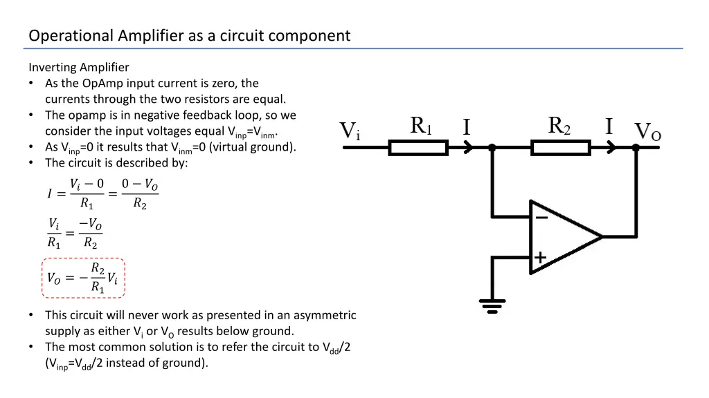 operational amplifier as a circuit component 15