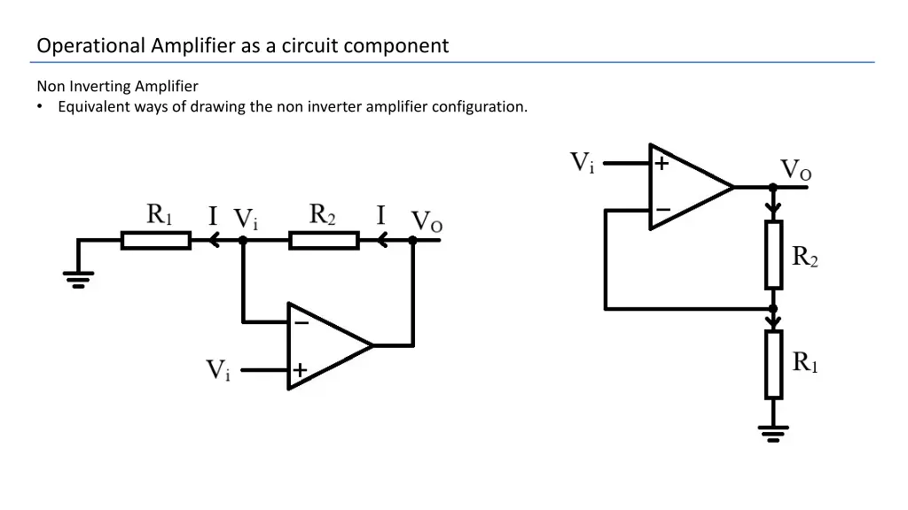 operational amplifier as a circuit component 17