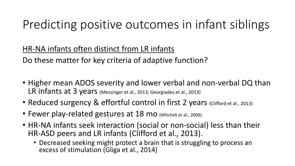 predicting positive outcomes in infant siblings 2