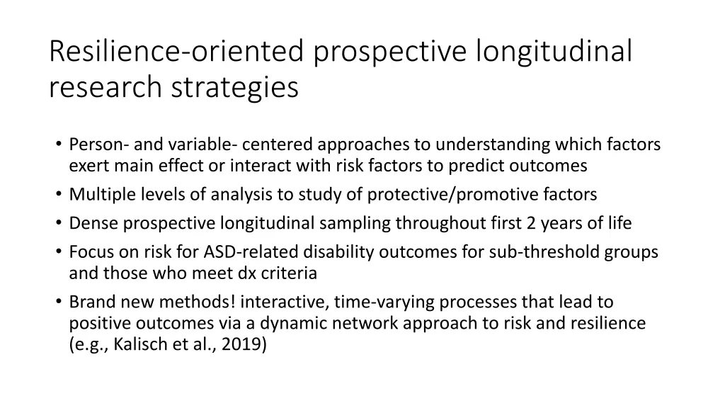 resilience oriented prospective longitudinal