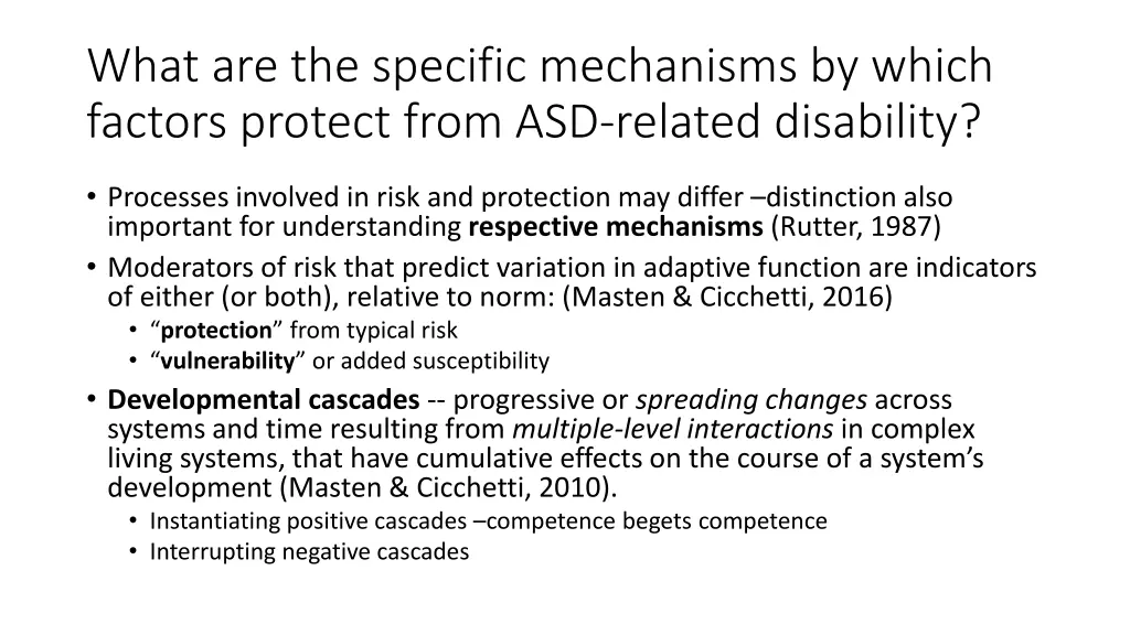 what are the specific mechanisms by which factors