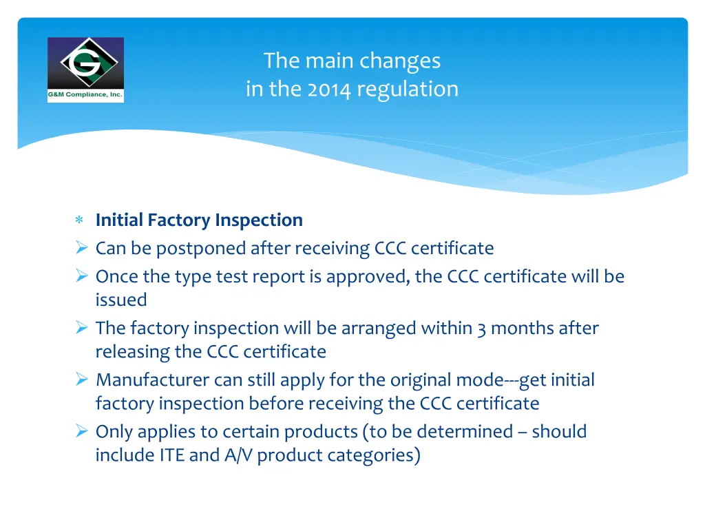 the main changes in the 2014 regulation 11