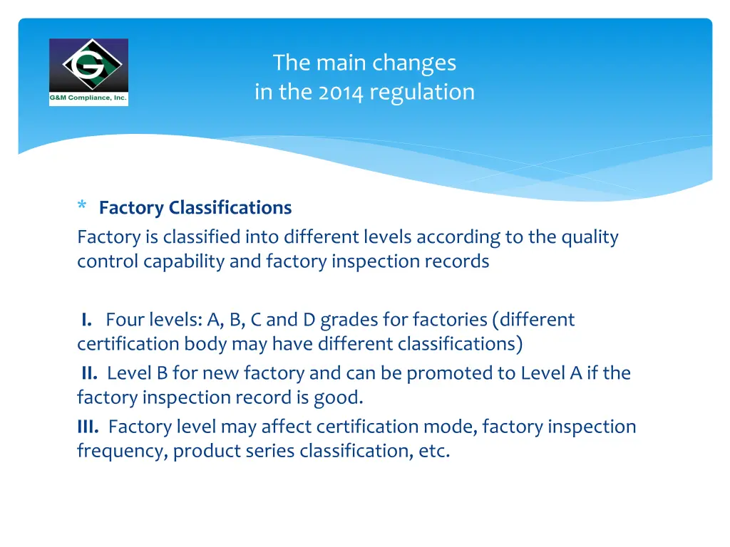 the main changes in the 2014 regulation 3