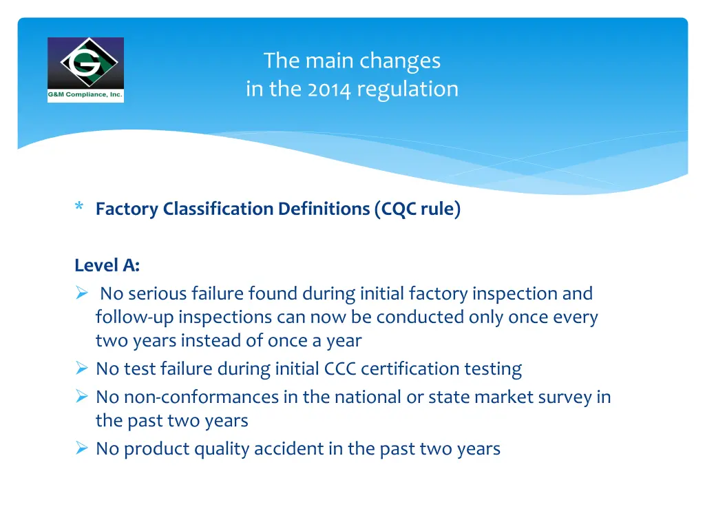 the main changes in the 2014 regulation 4