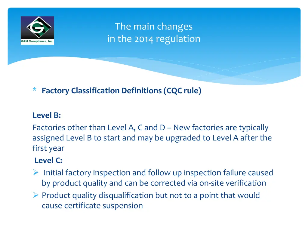 the main changes in the 2014 regulation 5