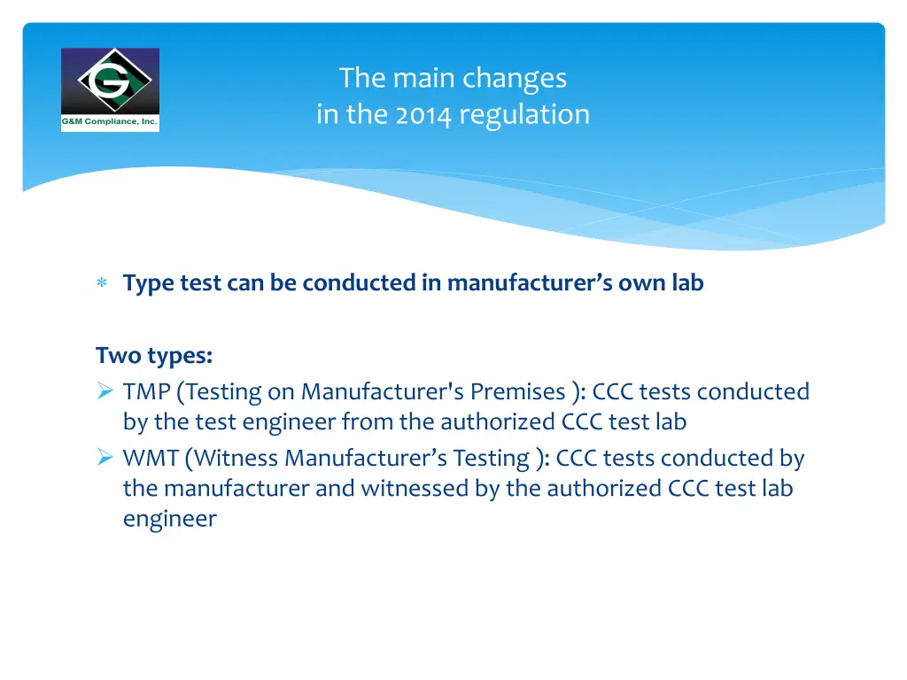 the main changes in the 2014 regulation 9