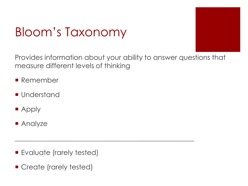 bloom s taxonomy