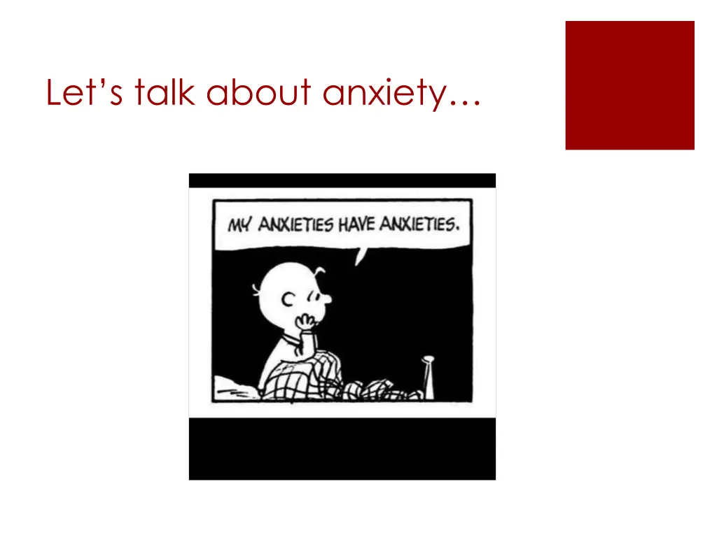 let s talk about anxiety
