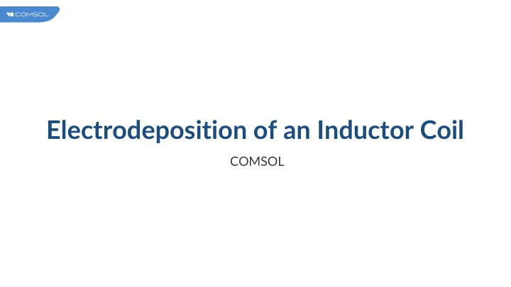 electrodeposition of an inductor coil