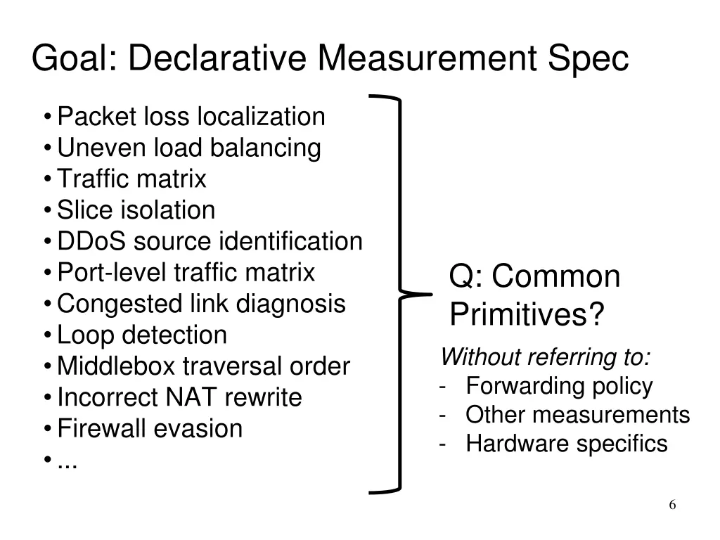 goal declarative measurement spec