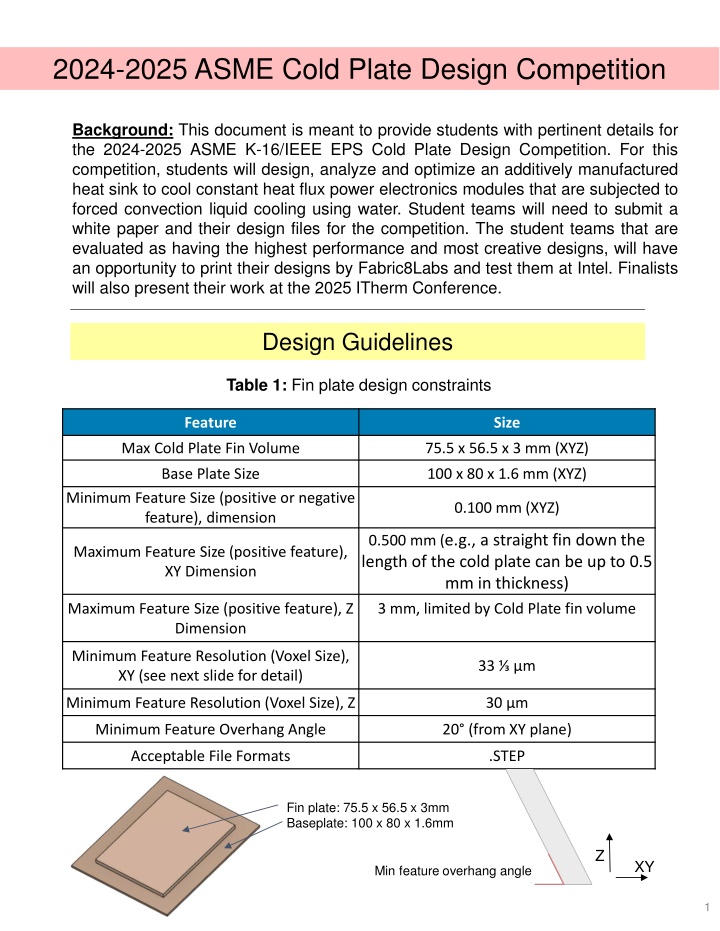 2024 2025 asme cold plate design competition