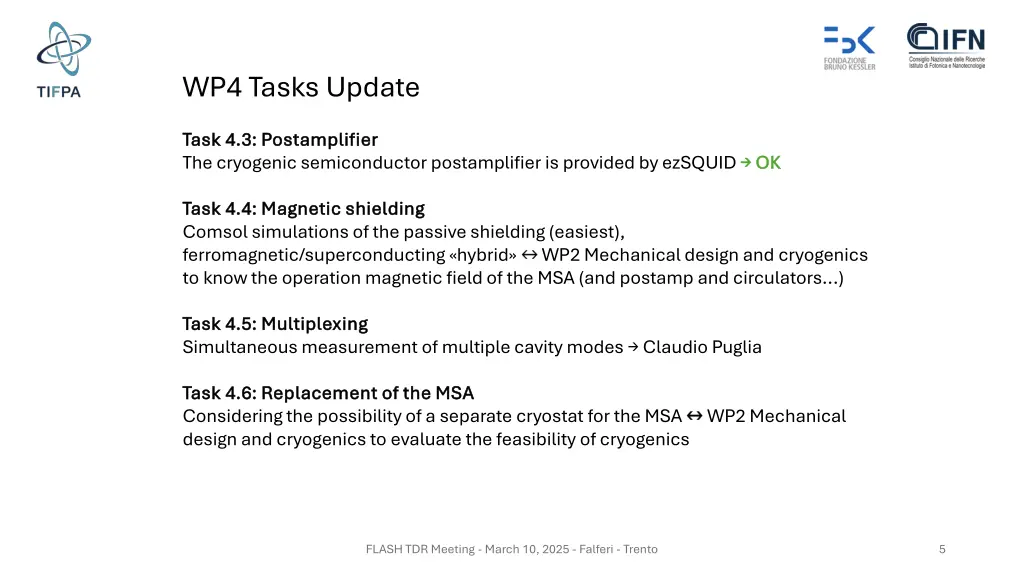 wp4 tasks update 1