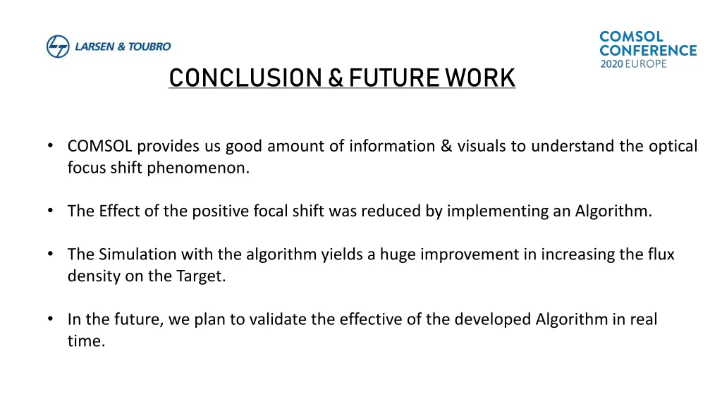 conclusion future work