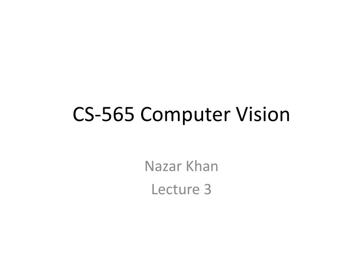 cs 565 computer vision