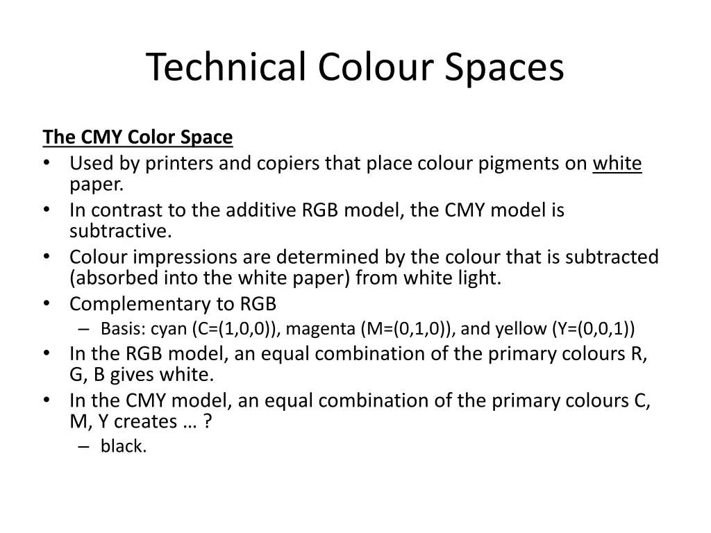 technical colour spaces 3