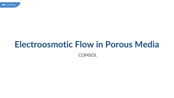 electroosmotic flow in porous media