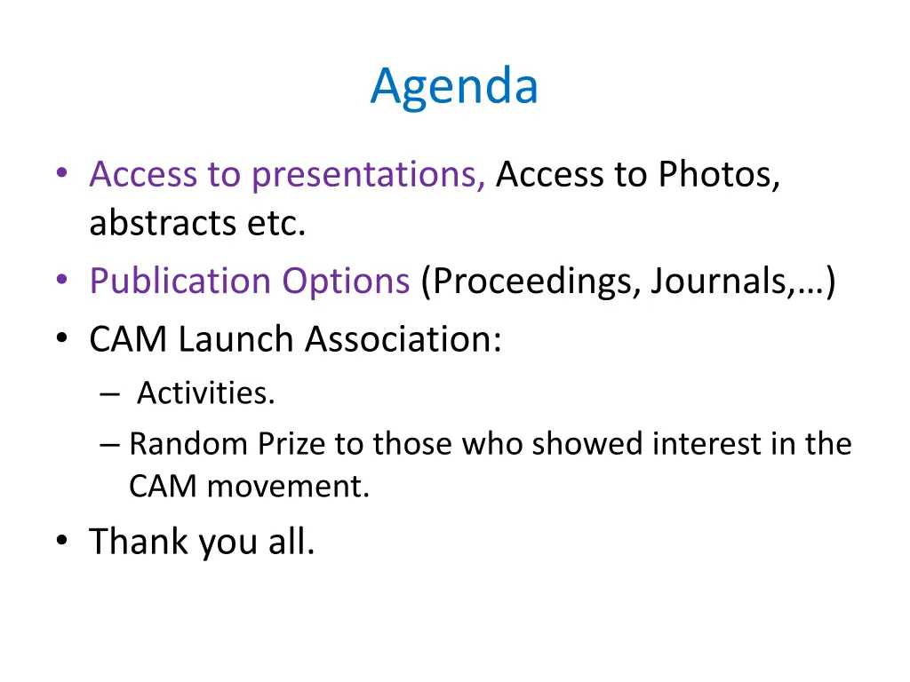 agenda