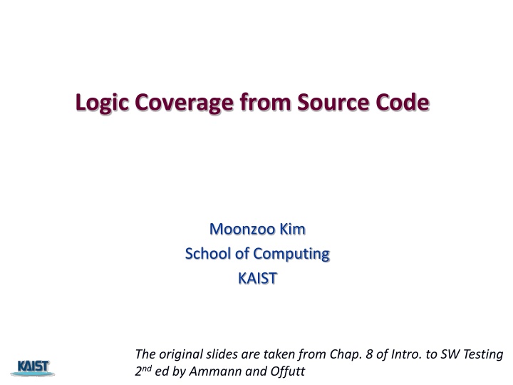 logic coverage from source code
