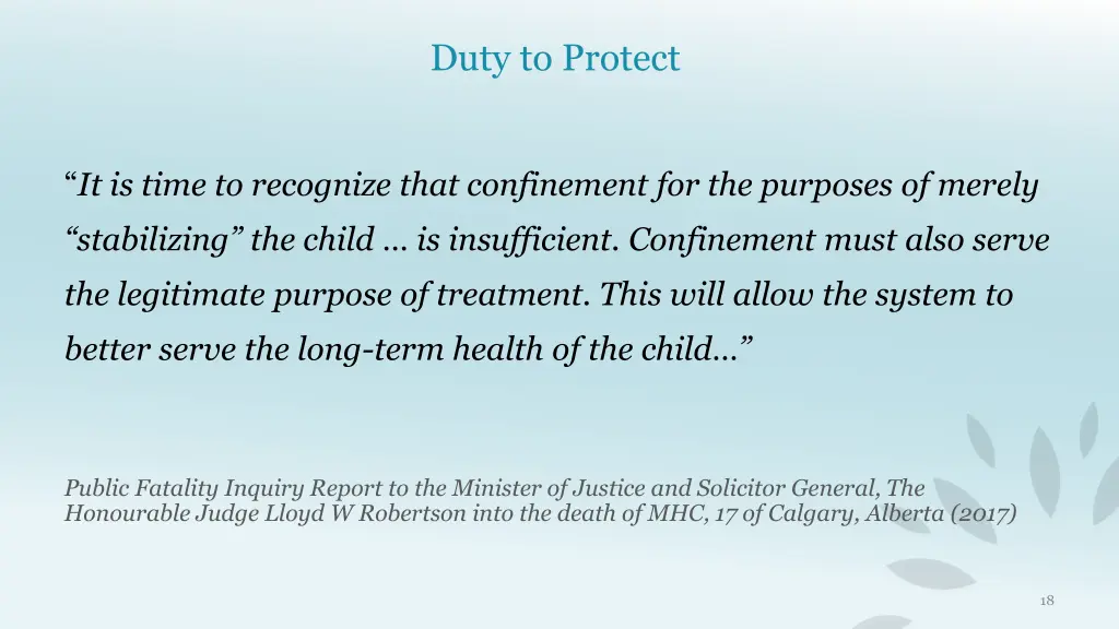 duty to protect