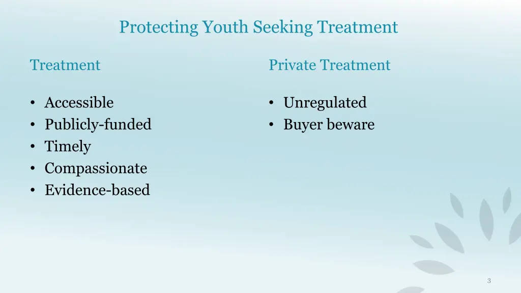 protecting youth seeking treatment