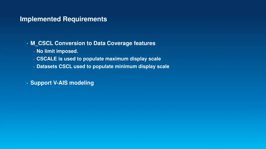 implemented requirements 1