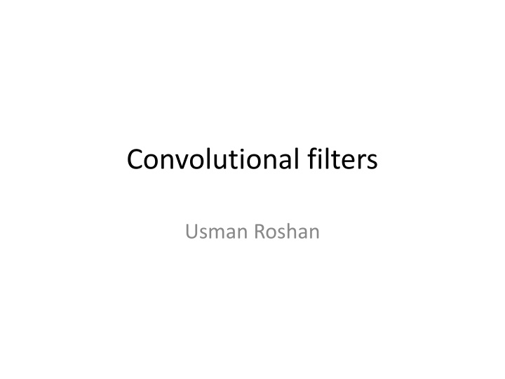 convolutional filters