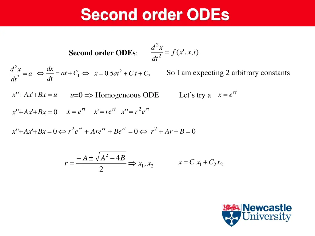 second order odes