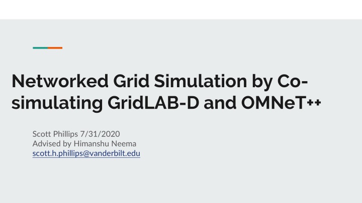 networked grid simulation by co simulating