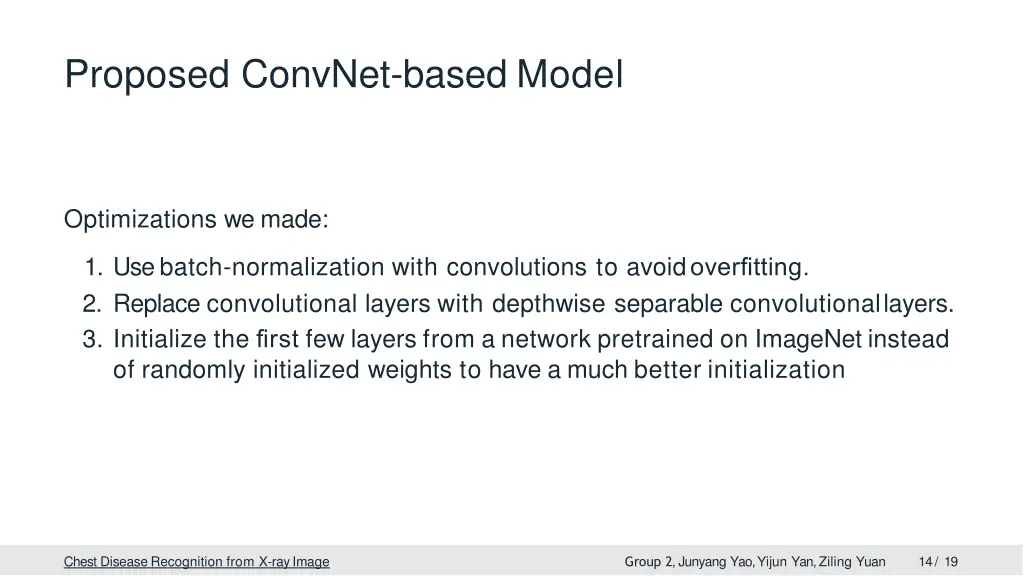 proposed convnet based model 1