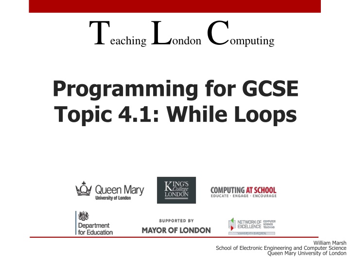 t eaching l ondon c omputing