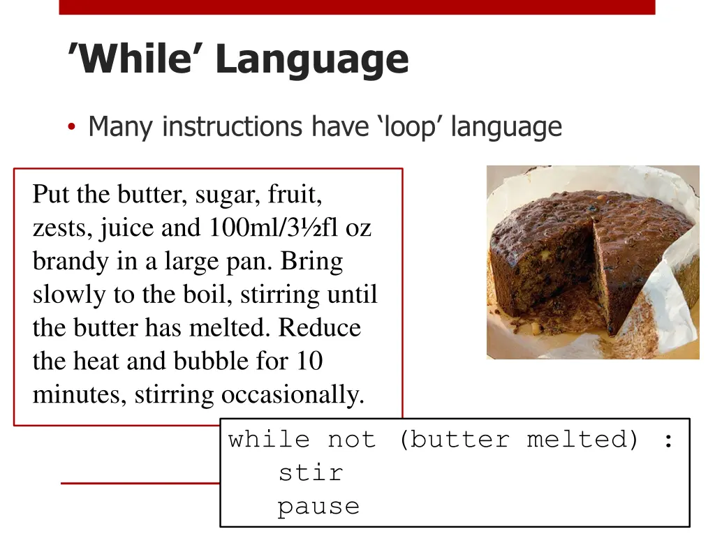 while language