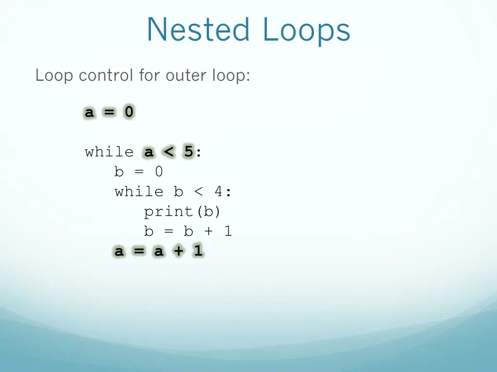 nested loops 1