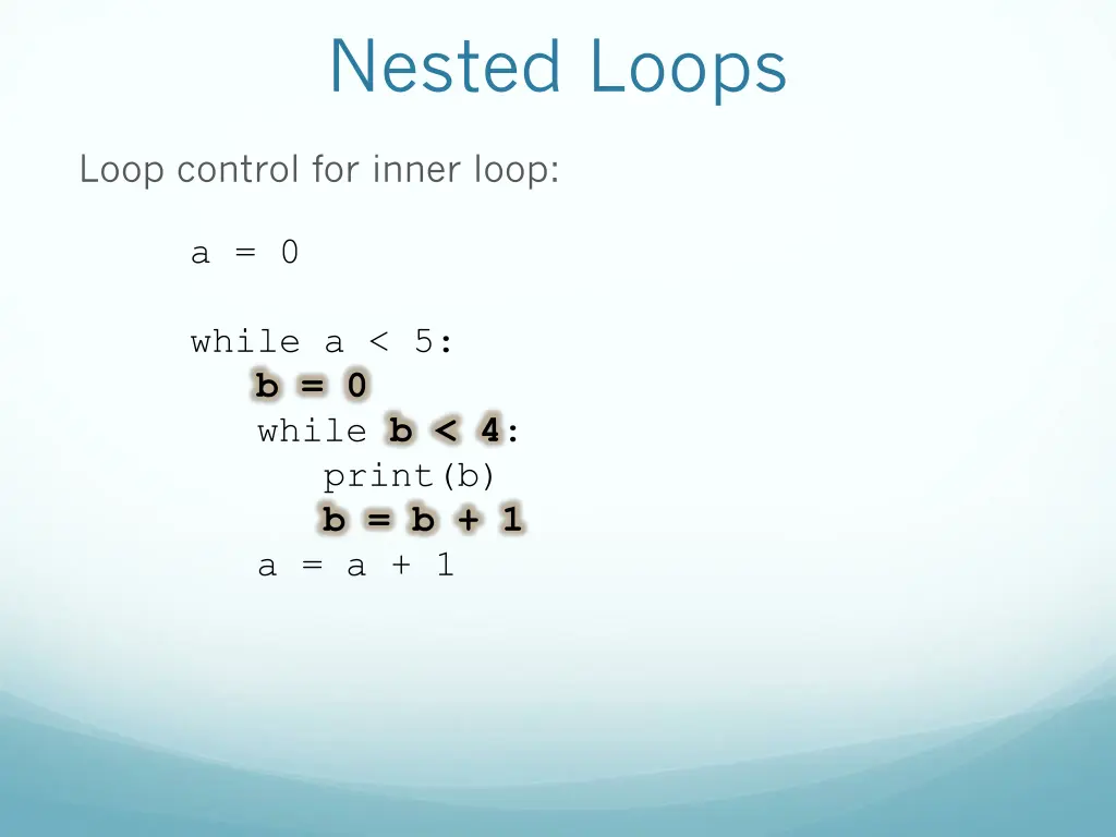 nested loops 2