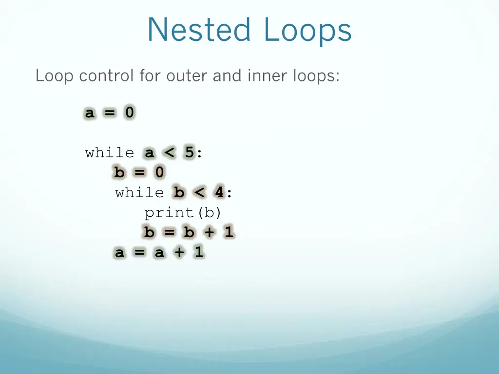 nested loops 3