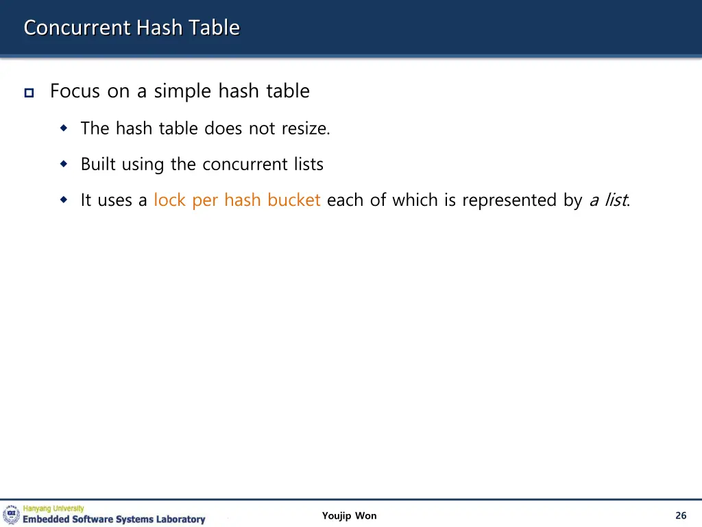 concurrent hash table