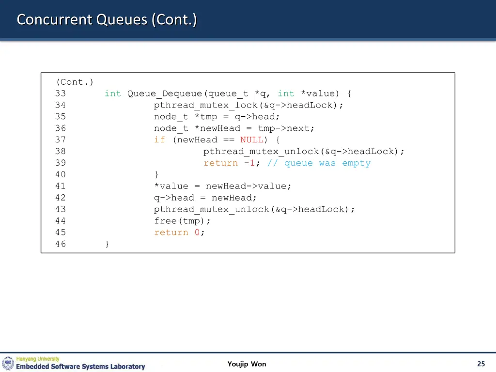 concurrent queues cont 2