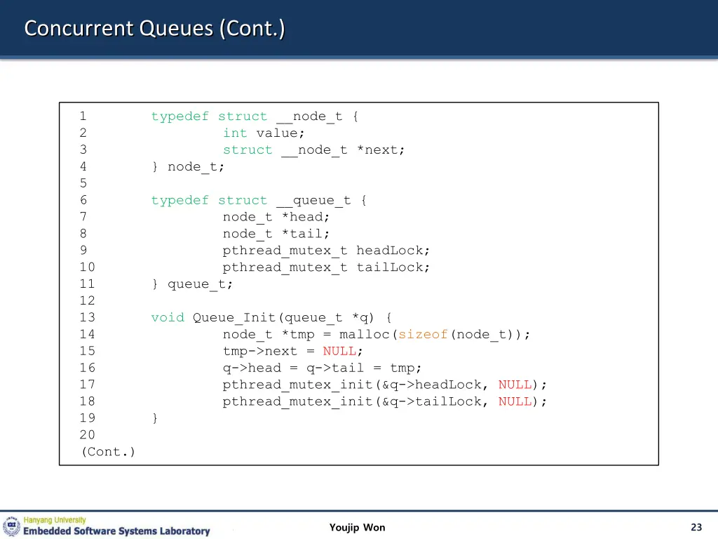 concurrent queues cont