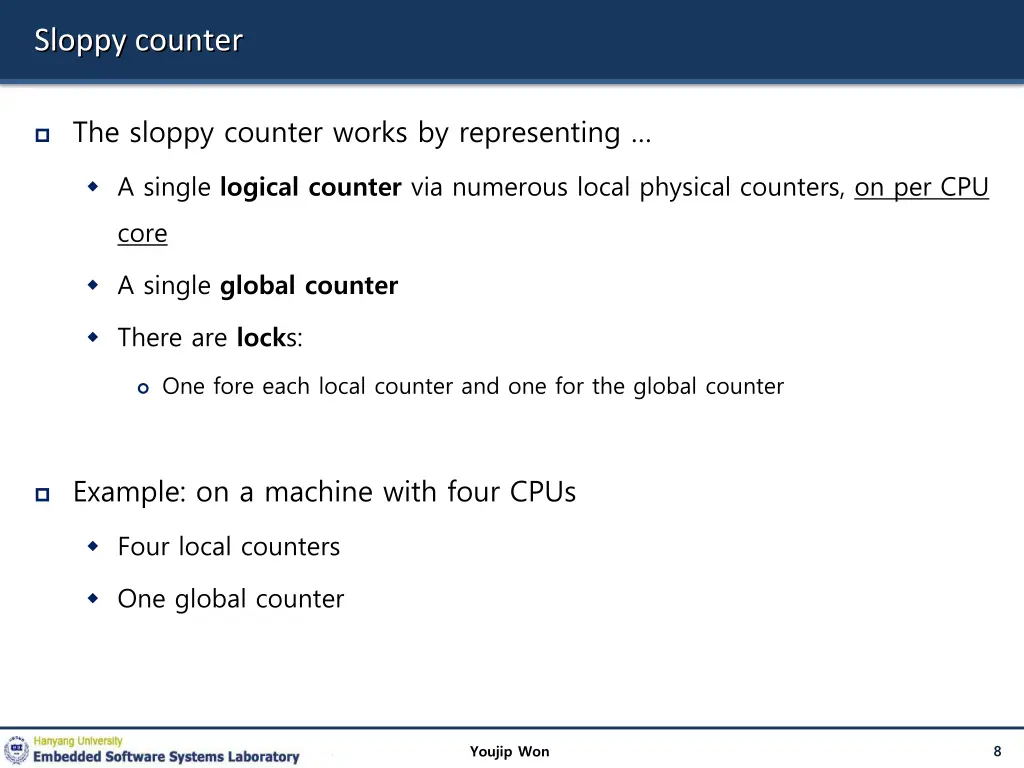 sloppy counter