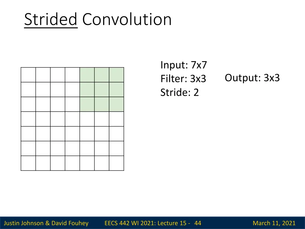 strided convolution 2