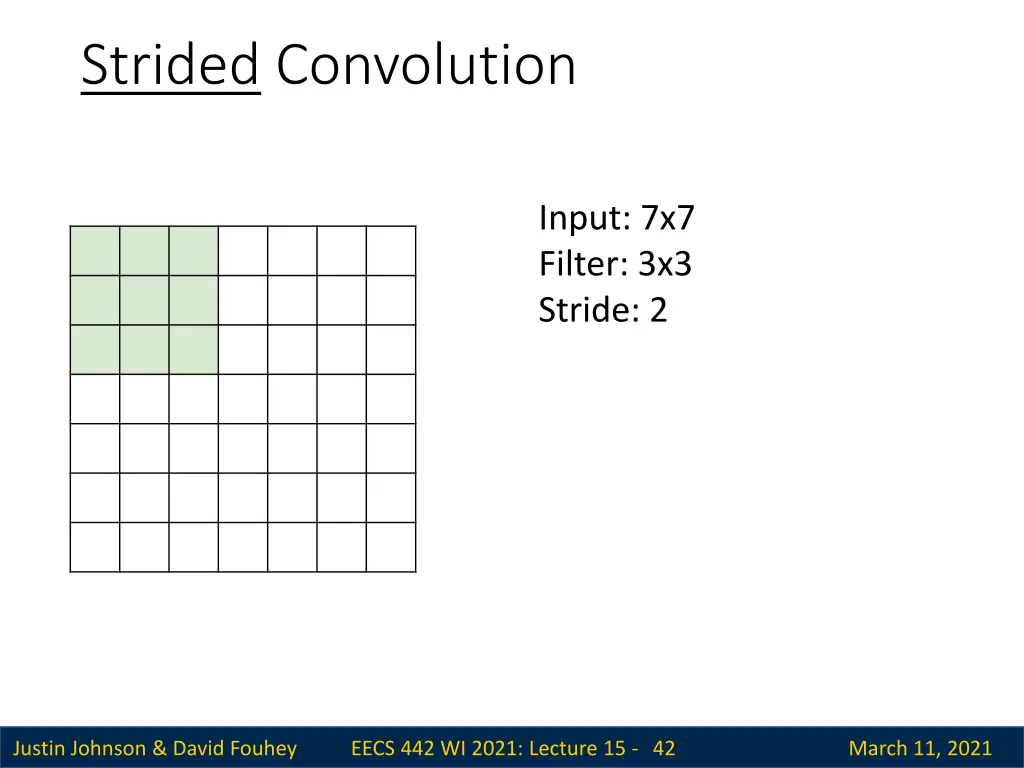 strided convolution