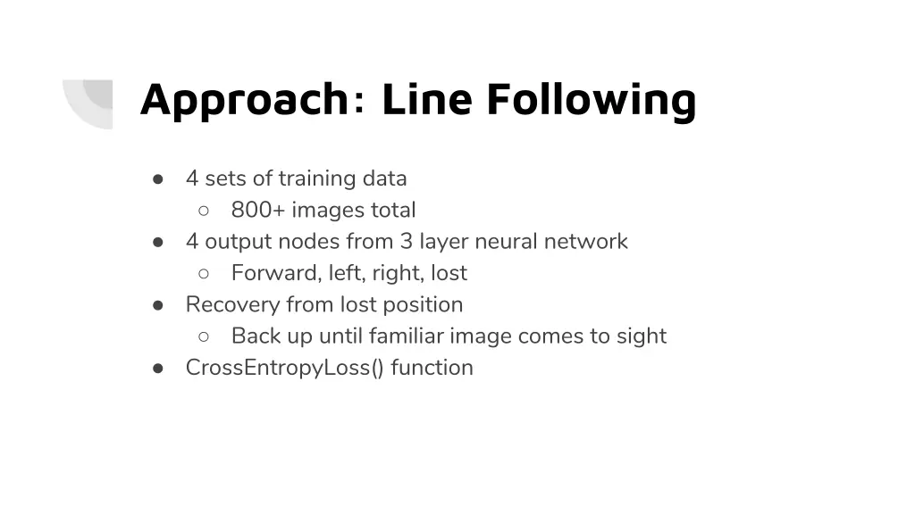 approach line following 1