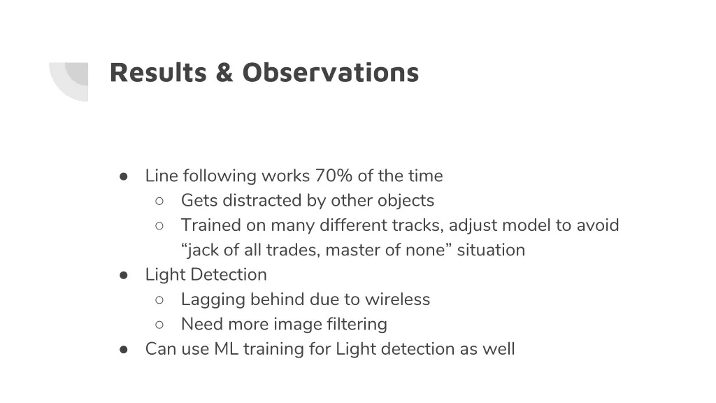 results observations