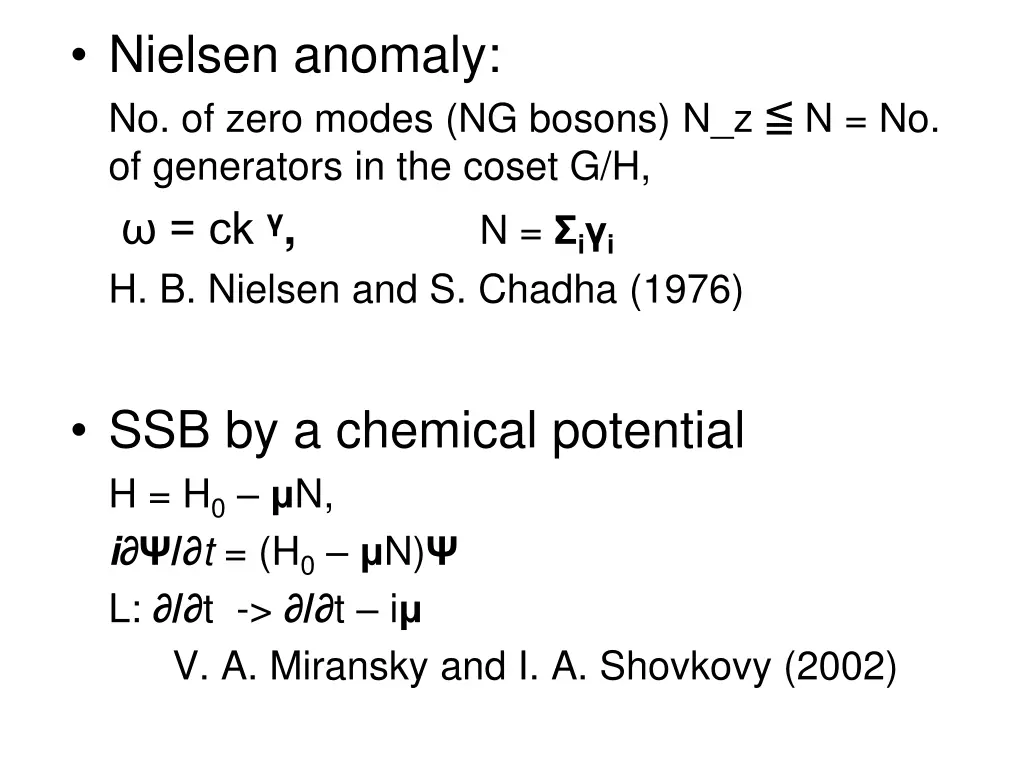 nielsen anomaly no of zero modes ng bosons