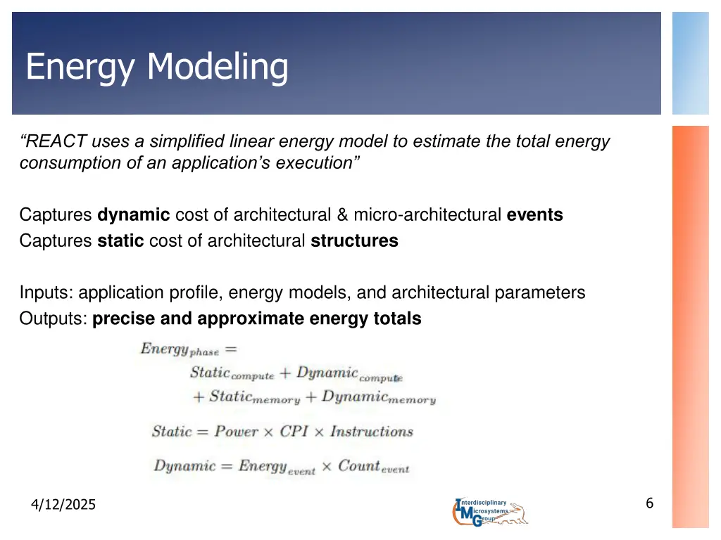 energy modeling