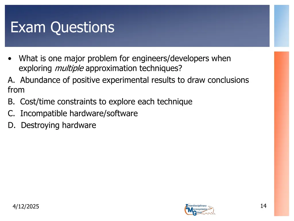 exam questions