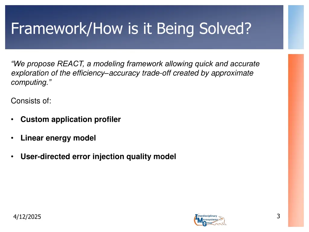 framework how is it being solved