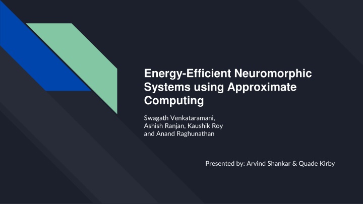 energy efficient neuromorphic systems using