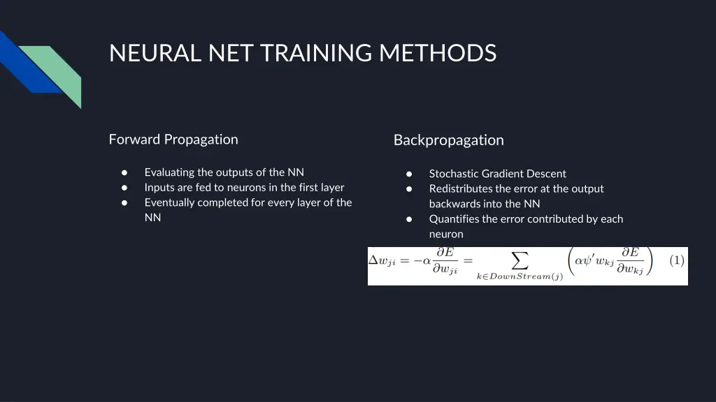 neural net training methods