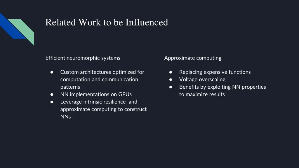 related work to be influenced